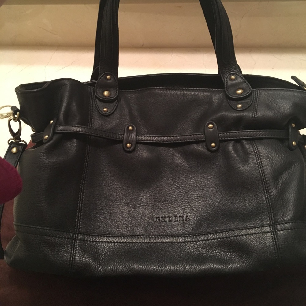 Ghurka lamb leather satchel shoulder crossbody